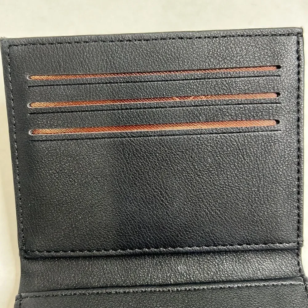 PFY Perfect for You Black Vegan Leather Wallet NWOT